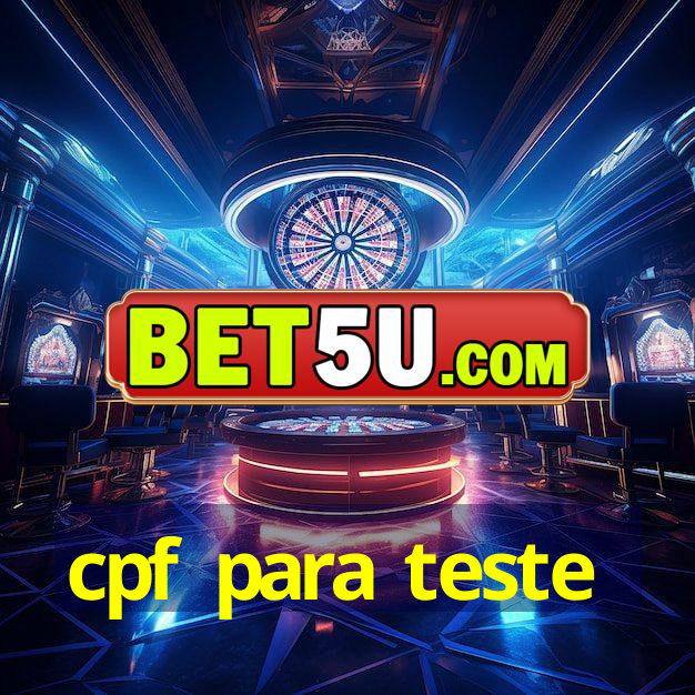 cpf para teste