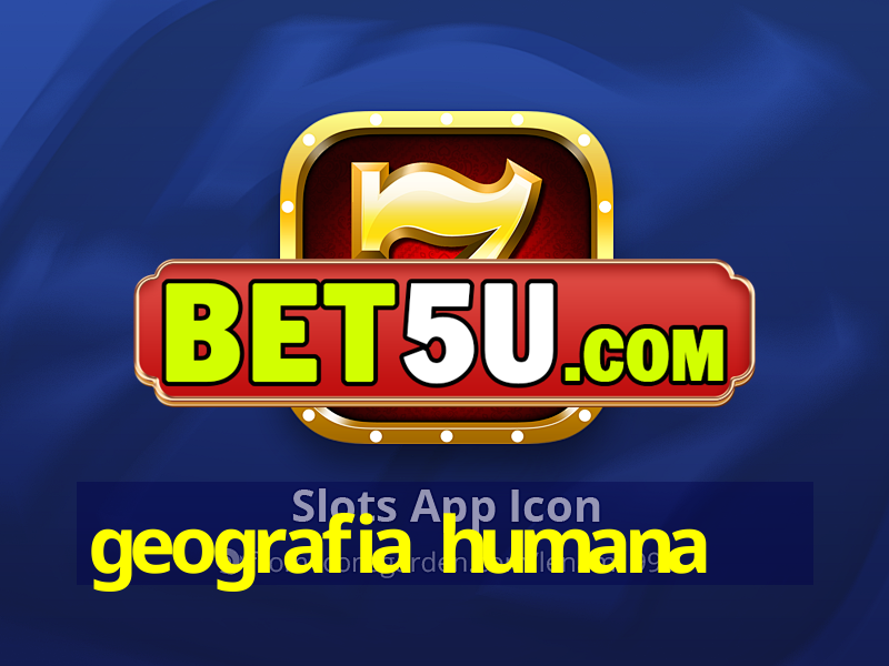 geografia humana