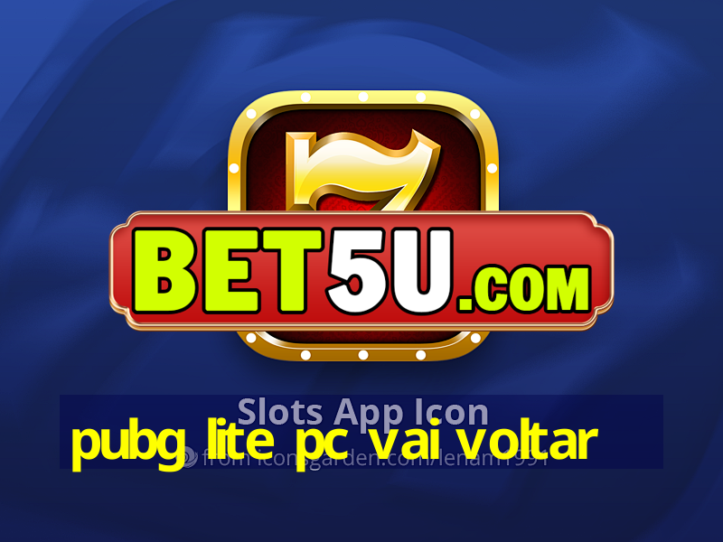 pubg lite pc vai voltar